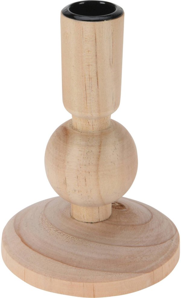 Home Styling Collection Ξύλινο Κηροπήγιο, Φυσικό Χρώμα, Διακοσμητικό για Ατμοσφαιρικό Φωτισμό