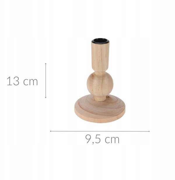 Home Styling Collection Ξύλινο Κηροπήγιο, Φυσικό Χρώμα, Διακοσμητικό για Ατμοσφαιρικό Φωτισμό