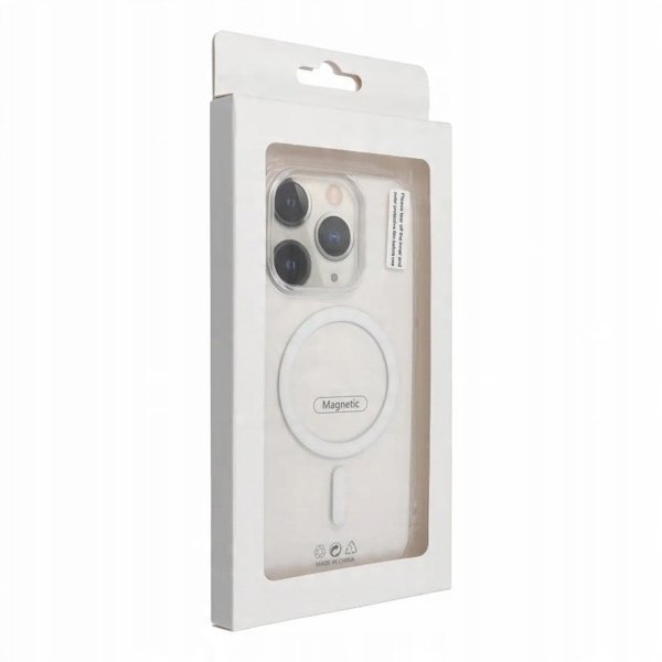 Drop Glue Colorful Ring Mag Cover συμβατό με MagSafe ταιριάζει στο IPHONE 11 PRO λευκό