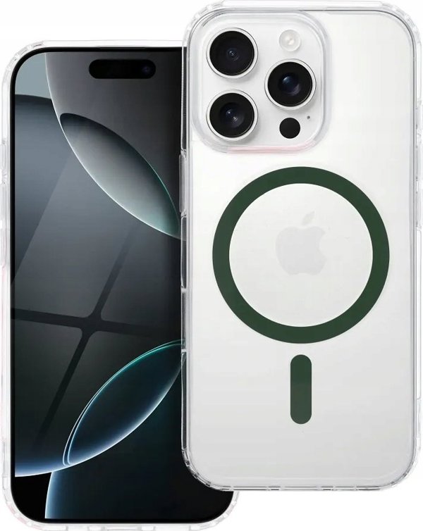 Drop Glue Colorful Ring Mag Cover συμβατό με MagSafe ταιριάζει στο IPHONE 14 PRO MAX σκούρο πράσινο