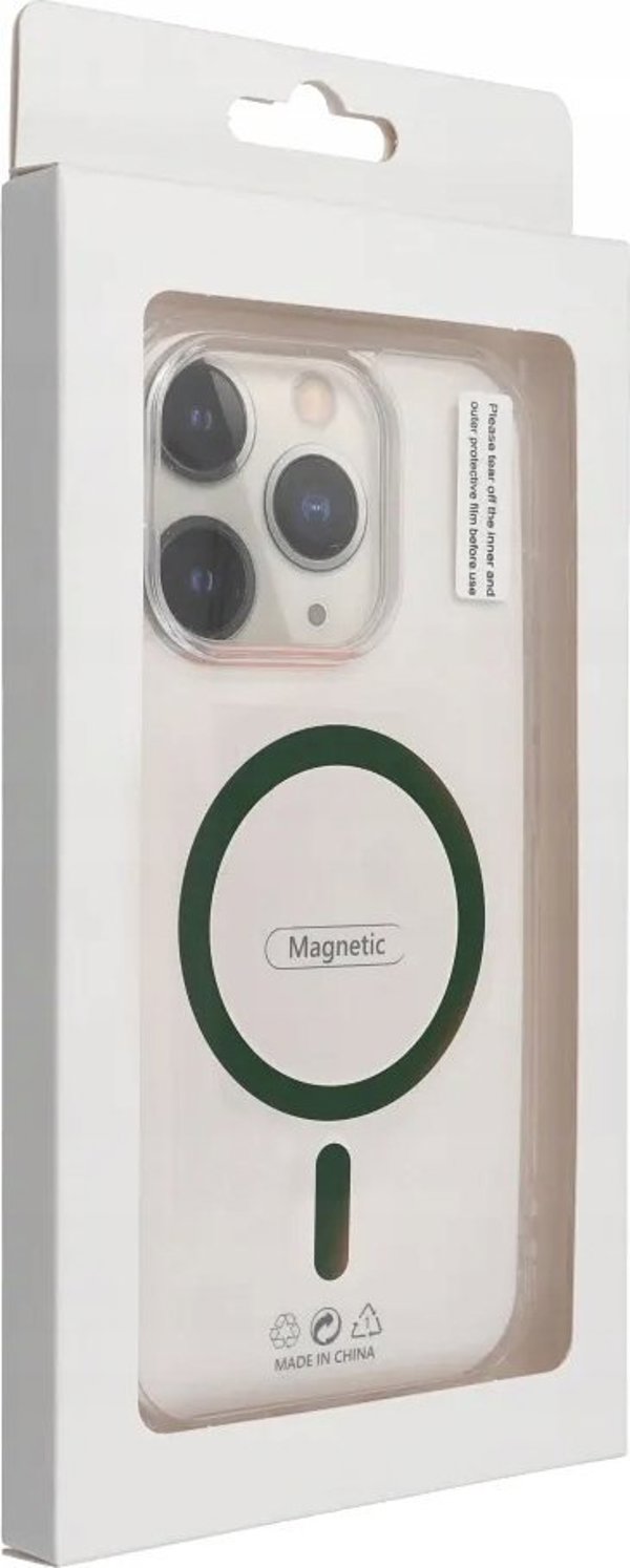 Drop Glue Colorful Ring Mag Cover συμβατό με MagSafe ταιριάζει στο IPHONE 14 PRO MAX σκούρο πράσινο