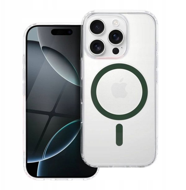 Drop Glue Colorful Ring Mag Cover συμβατό με MagSafe ταιριάζει στο IPHONE 13 PRO MAX σκούρο πράσινο