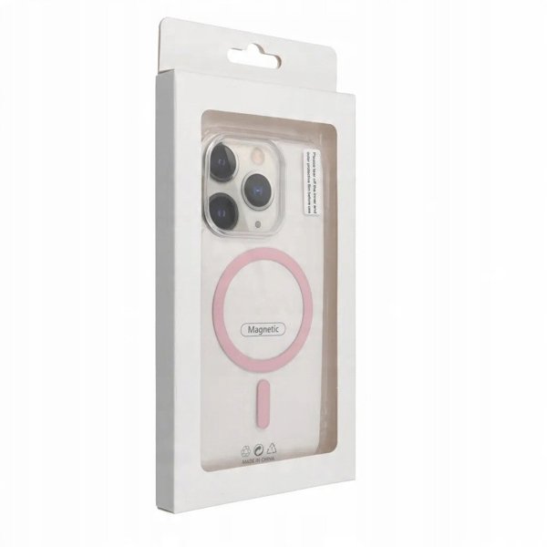 Drop Glue Colorful Ring Mag Cover συμβατό με MagSafe ταιριάζει στο IPHONE 16 ροζ