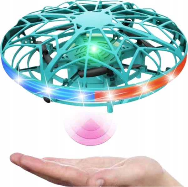 Dron UFO Ελεγχόμενο με Χέρι RC LED Φώτα Τιρκουάζ