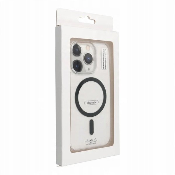 Drop Glue Colorful Ring Mag Cover συμβατό με MagSafe ταιριάζει στο IPHONE 15 μαύρο