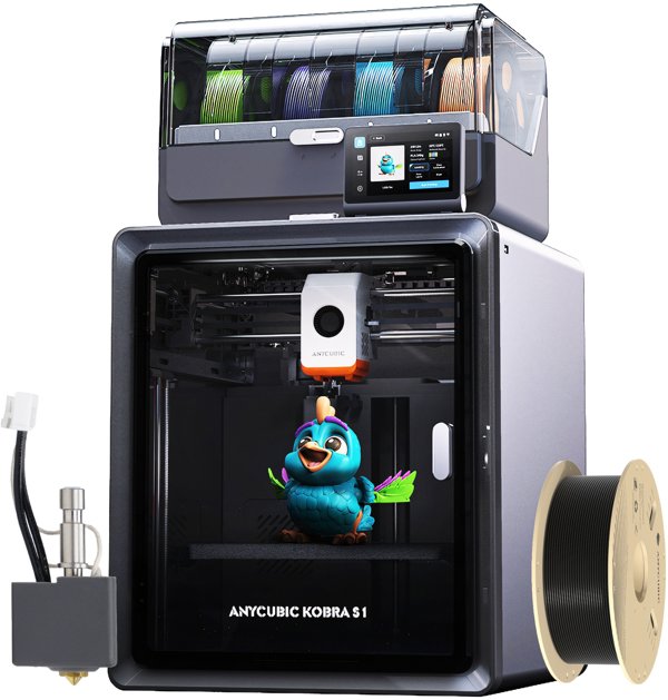 3D Εκτυπωτής Anycubic Kobra S1 Combo + Hotend + Filament δωρεάν