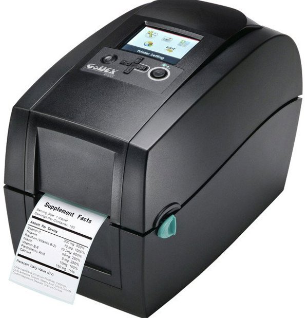 Godex RT200i Εκτυπωτής Ετικετών 203dpi, Θερμική Μεταφορά, USB, RS232, Ethernet, LCD Οθόνη