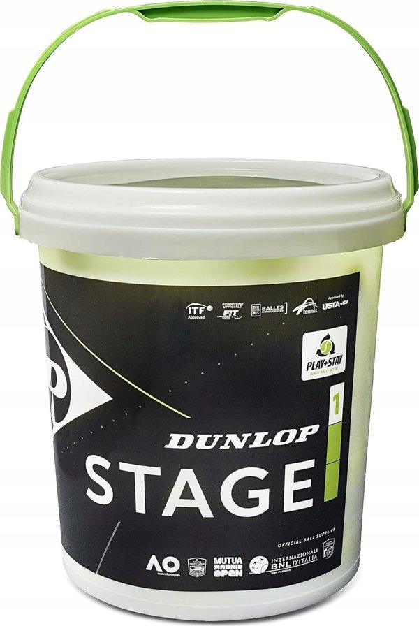 Μπάλες τένις Dunlop Dunlop STAGE 1 GREEN 60-κουβάς ITF