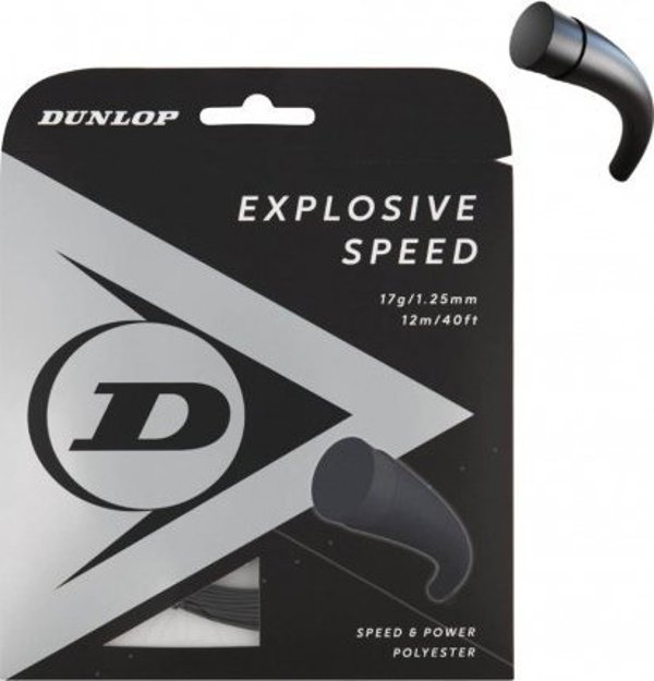 Dunlop Stings for tennis DUNLOP EXPLOSIVE SPEED 1,25mm/17G/12M Black