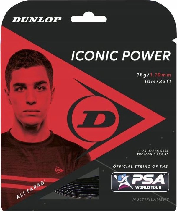 Χορδές Dunlop για ρακέτα σκουός DUNLOP ICONIC POWER 18g/1,10mm 100m
