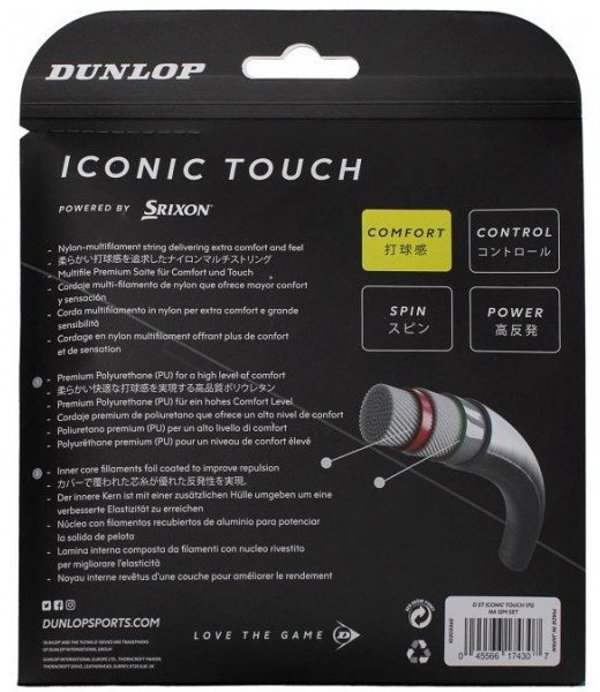Dunlop Strings για ρακέτα τένις DUNLOP Iconic Touch 17G/1,30mm/12m Multifilament Natural 13858347 45566174307