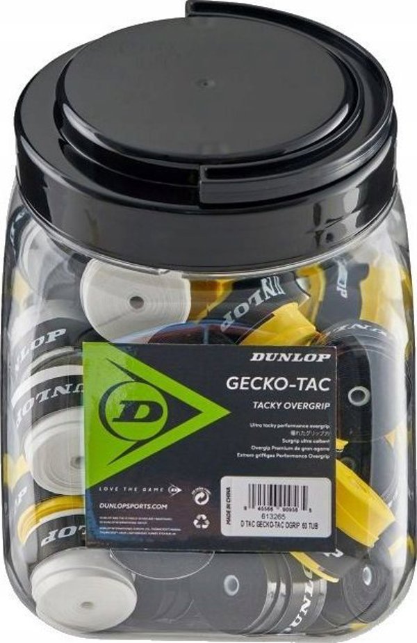 Dunlop Αντιολισθητική ταινία ρακέτας τένις DUNLOP GECKO-TAC πολύχρωμη 60 τεμάχια
