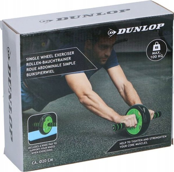 Dunlop Dunlop - Μονόκυλινδρος κύλινδρος για την εκγύμναση των κοιλιακών μυών (πράσινος)