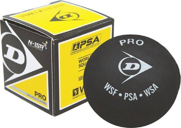 Dunlop Pro Μπάλα Σκουός, Κίτρινη Κουκκίδα, Επαγγελματική, Μαύρο Χρώμα, 12 Τεμάχια