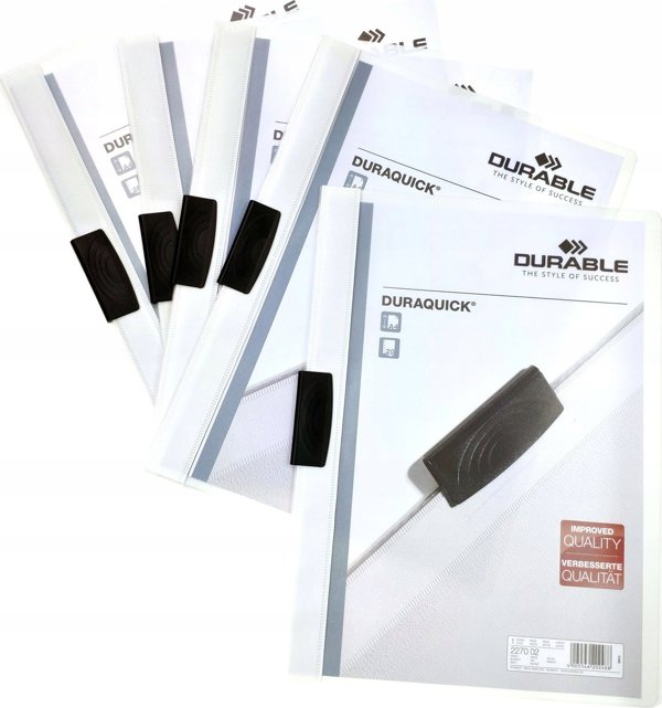 Ανθεκτικό DURABLE Klemm-Mappe Duraquick 1-20 Blatt Weiß