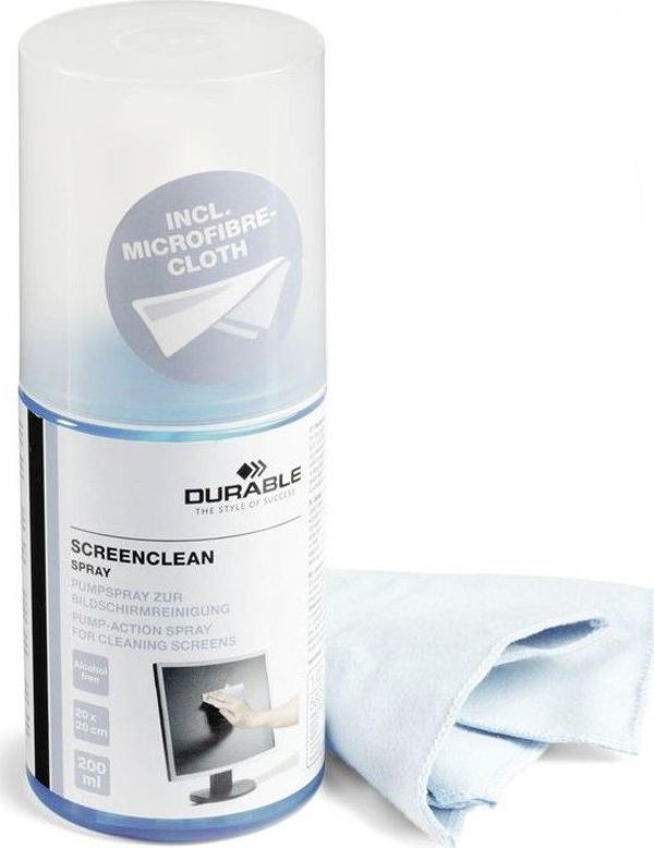 Durable Υγρό καθαρισμού οθόνης 200 ml + πανί (5823-00)