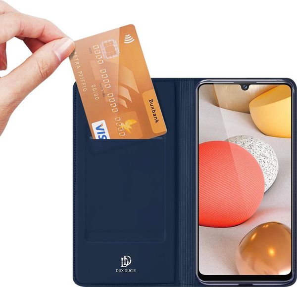 Θήκη Dux Ducis SAMSUNG GALAXY A42 5G με καπάκι Dux Ducis δερμάτινη Skin Leather μπλε