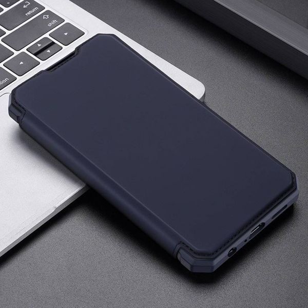 Dux Ducis Skin X Θήκη με Καπάκι για Samsung Galaxy A72 4G, Οικολογικό Δέρμα, με Θήκη για Κάρτες & Stand, Μπλε