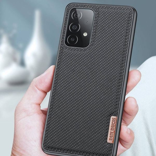 Dux Ducis Dux Ducis Fino θήκη καλυμμένη με νάιλον υλικό Samsung Galaxy A72 4G μαύρο