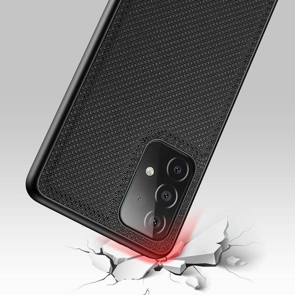 Dux Ducis Dux Ducis Fino θήκη καλυμμένη με νάιλον υλικό Samsung Galaxy A72 4G μαύρο