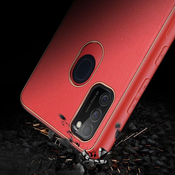 Dux Ducis Dux Ducis Yolo κομψή θήκη από οικολογικό δέρμα Samsung Galaxy M30s κόκκινο