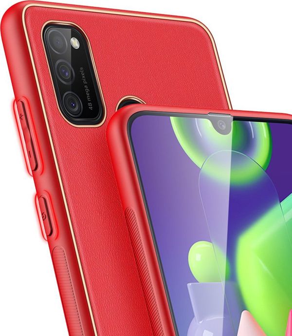 Dux Ducis Dux Ducis Yolo κομψή θήκη από οικολογικό δέρμα Samsung Galaxy M30s κόκκινο