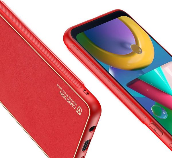 Dux Ducis Dux Ducis Yolo κομψή θήκη από οικολογικό δέρμα Samsung Galaxy M30s κόκκινο