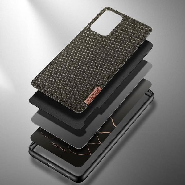 Dux Ducis Dux Ducis Fino θήκη καλυμμένη με νάιλον υλικό Samsung Galaxy A72 4G πράσινο