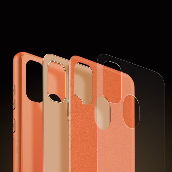 Dux Ducis Dux Ducis Yolo κομψή θήκη από οικολογικό δέρμα Samsung Galaxy M30s πορτοκαλί