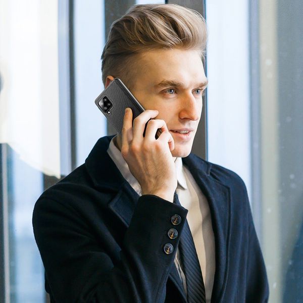 Dux Ducis Dux Ducis Fino θήκη καλυμμένη με νάιλον υλικό Samsung Galaxy A42 5G μαύρο