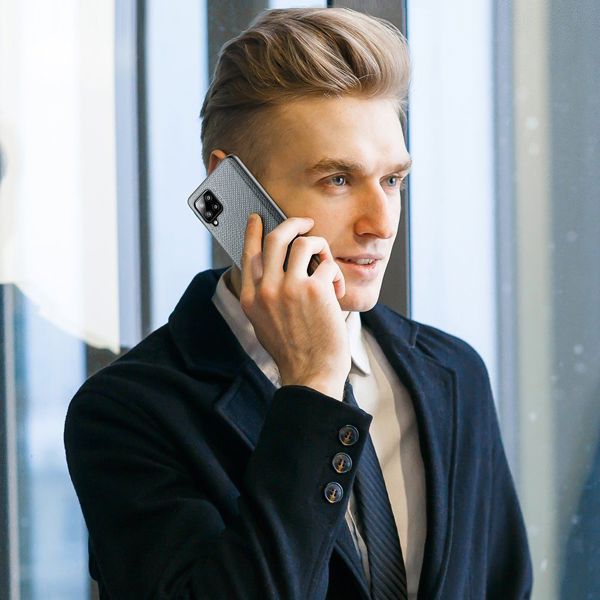 Dux Ducis Dux Ducis Fino θήκη καλυμμένη με νάιλον υλικό Samsung Galaxy A42 5G μπλε