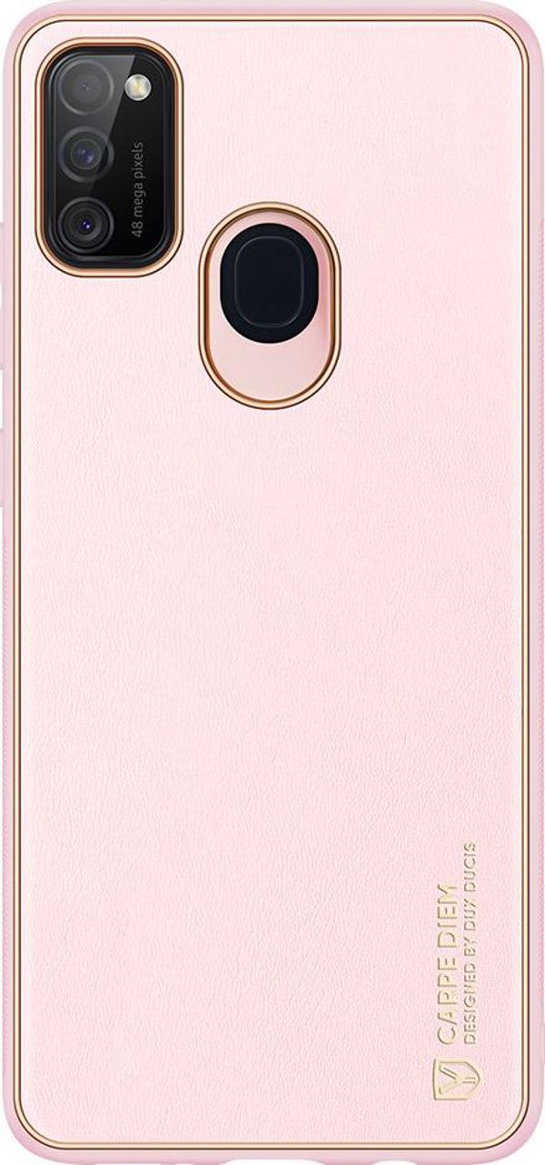 Dux Ducis Dux Ducis Yolo κομψή θήκη από οικολογικό δέρμα Samsung Galaxy M30s ροζ