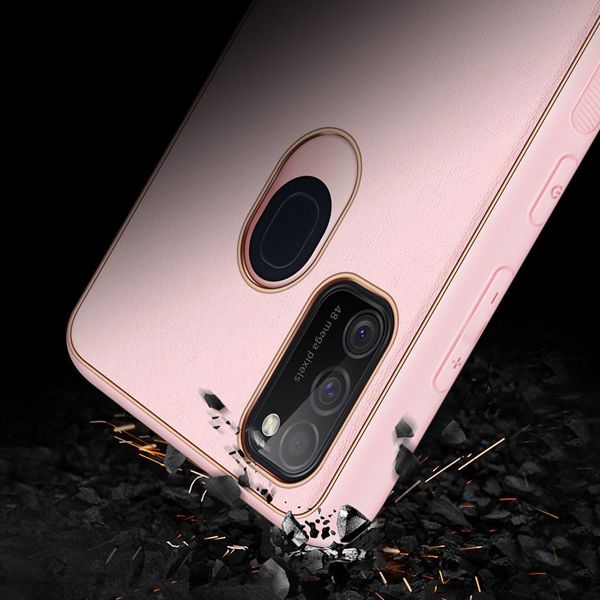 Dux Ducis Dux Ducis Yolo κομψή θήκη από οικολογικό δέρμα Samsung Galaxy M30s ροζ