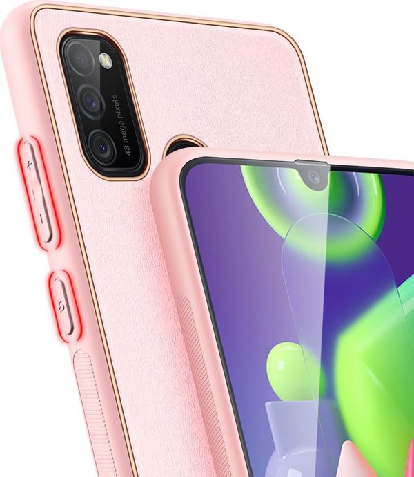 Dux Ducis Dux Ducis Yolo κομψή θήκη από οικολογικό δέρμα Samsung Galaxy M30s ροζ