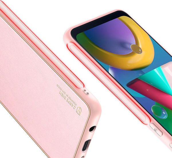 Dux Ducis Dux Ducis Yolo κομψή θήκη από οικολογικό δέρμα Samsung Galaxy M30s ροζ