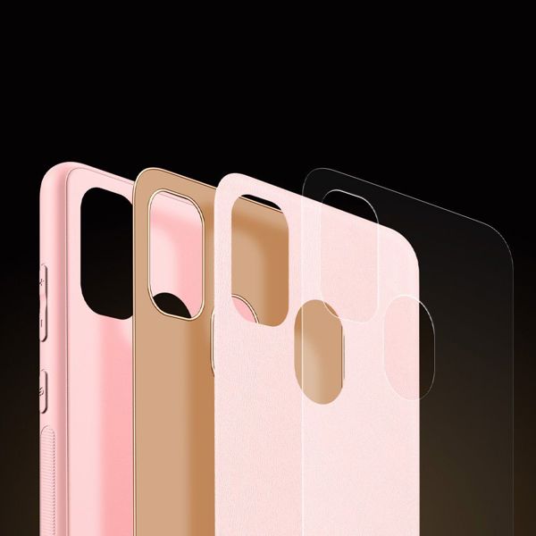 Dux Ducis Dux Ducis Yolo κομψή θήκη από οικολογικό δέρμα Samsung Galaxy M30s ροζ