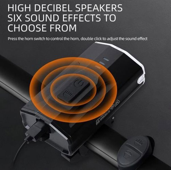 Φακός ποδηλάτου BL22, 450lm, 3W, επαναφορτιζόμενος USB, 1800mAh, IP54