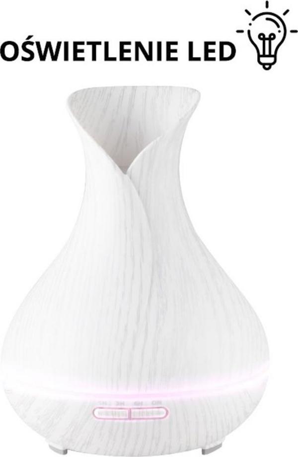 Διαχυτής αρώματος Activeshop AROMA ΔΙΑΧΥΤΗΣ ΥΓΡΑΣΙΑΣ ΑΕΡΑ SPA 15 ΛΕΥΚΟ ΞΥΛΟ 400ML + ΧΡΟΝΟΔΙΑΚΟΠΤΗΣ