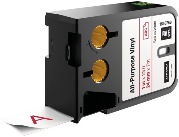 DYMO Ταινία βινυλίου. XTL 24 mm λευκό/κόκκινο.