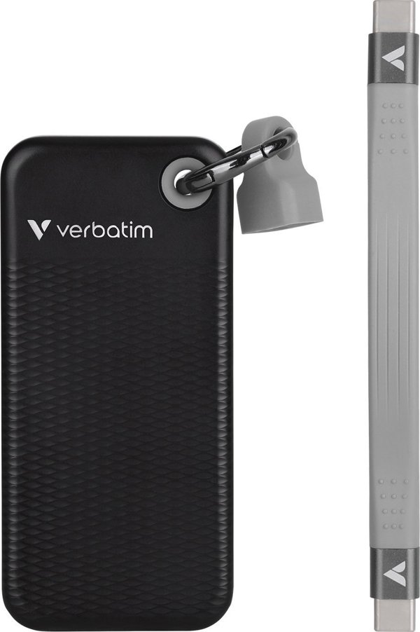 Verbatim Pocket Εξωτερικός SSD Δίσκος 2TB, USB-C, 1000 MB/s, Μαύρο-Γκρι (32194)