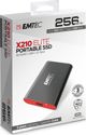 Εξωτερικός δίσκος SSD Emtec X210 Elite 256GB Μαύρο-κόκκινο (ECSSD256GX210)