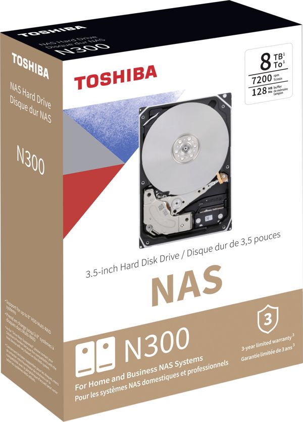 Σκληρός δίσκος Toshiba N300 (bulk) 8TB 3.5'' SATA III (6 Gb/s) (HDWG480UZSVA)