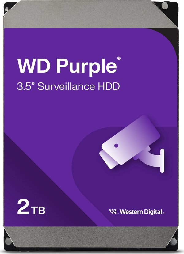 Σκληρός δίσκος διακομιστή WD Purple 2TB 3.5'' SATA III (6 Gb/s) (WD20PURZ)