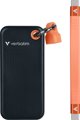 Verbatim Pocket SSD 1TB, Εξωτερικός Σκληρός Δίσκος, USB-C, 1000 MB/s, Μαύρο-Πορτοκαλί