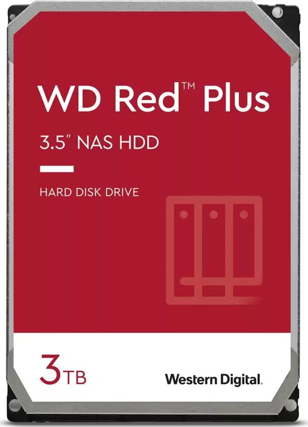 Σκληρός δίσκος διακομιστή WD Red Plus 3TB 3.5'' SATA III (6 Gb/s) (WD30EFPX)