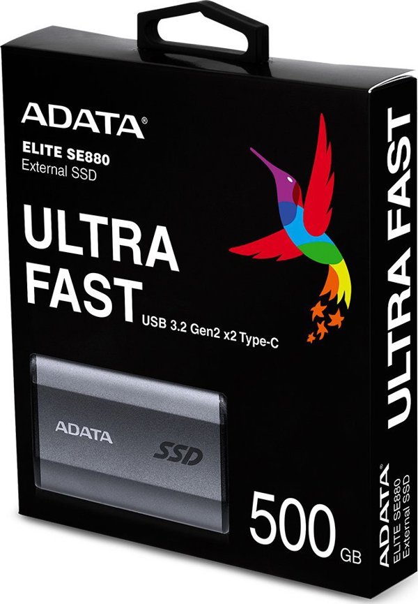 Εξωτερικός δίσκος SSD ADATA Elite SE880 500GB Γκρι (AELI-SE880-500GCGY)