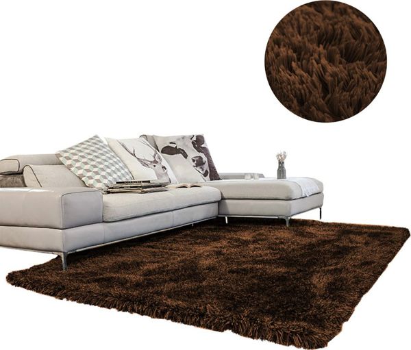 Dywan - Living Room Shaggy 200x300 - Dark Brown uniwersalny