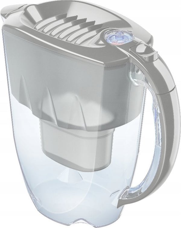 Κανάτα φίλτρου Aquaphor Amethyst 2,8 l με ραβδωτό καπάκι γκρι + 5 φίλτρα Maxfor Plus