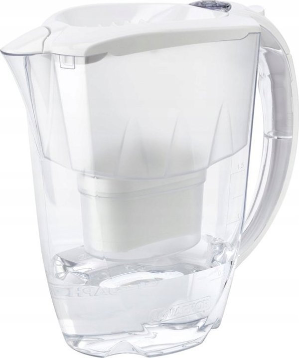 Κανάτα φίλτρου Aquaphor Amethyst 2,8 l με ραβδωτό καπάκι λευκό + 1 ανταλλακτικό Maxfor Plus