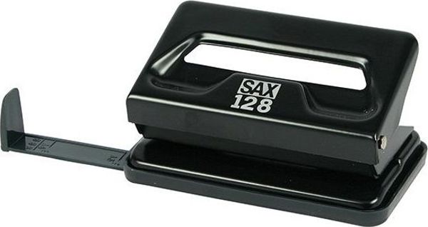 SAX Διαβήτης 128S, Διατρητικό 2 Οπών, Χωρητικότητα 12 Φύλλων, Μαύρο (ISAX128S-05)